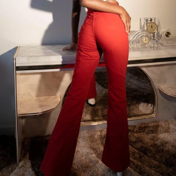 REVICE Pants - Revice Denim Venus Flares in Mars Bar